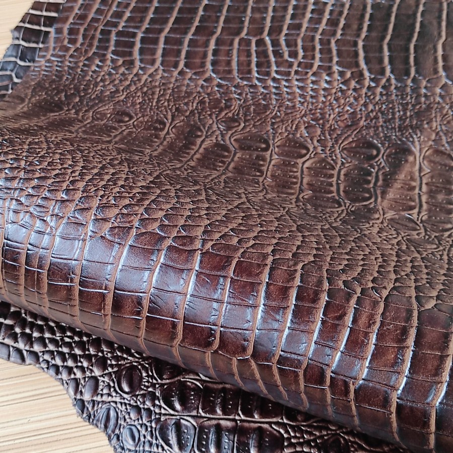 Jual Kulit sapi sheet Emboss Buaya Kulit Sapi Lembaran emboss Croco ...