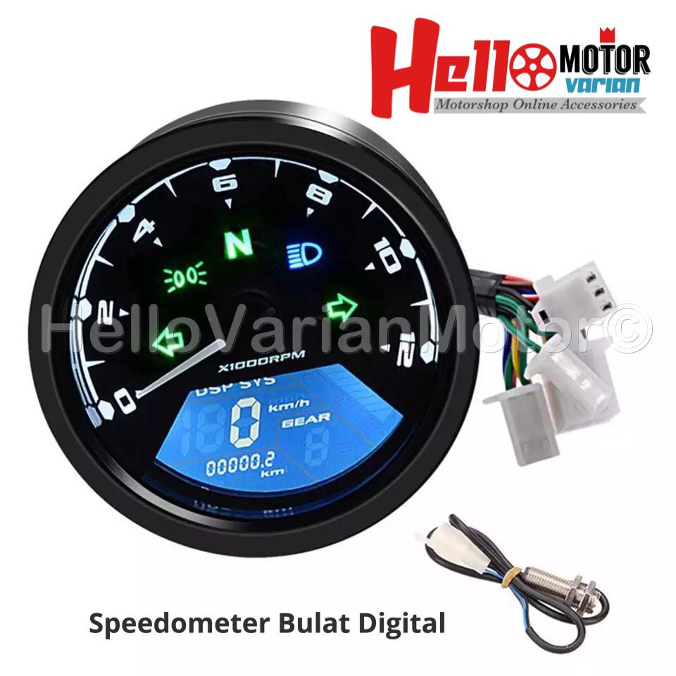 Jual Speedometer Bulat Digital BABON GNB Plus Sensor Universal | Shopee ...