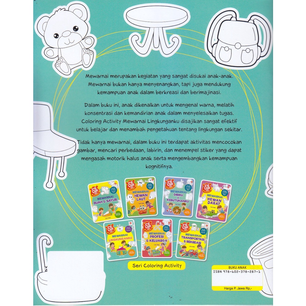 Jual Coloring Activity Mewarnai Lingkunganku - Kak Yara - Sarang Baca ...