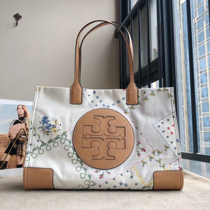 Ella canvas best sale floral tote