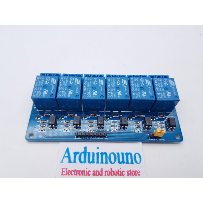 Jual New Relay Module 6 Channel 24v with Optocoupler LED for Arduino ...