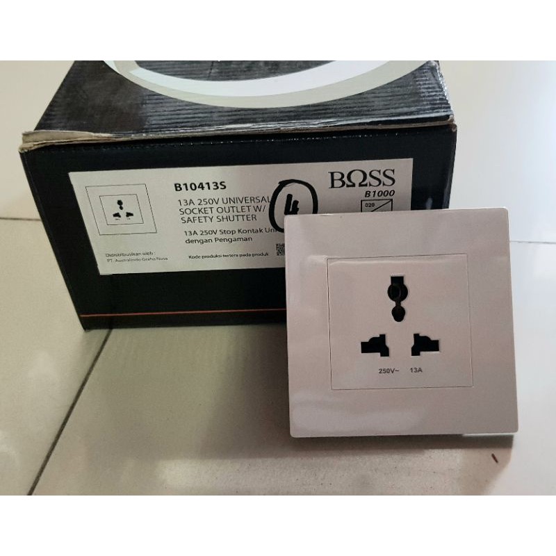 Jual Stop Kontak Universal Boss B10413S | Shopee Indonesia