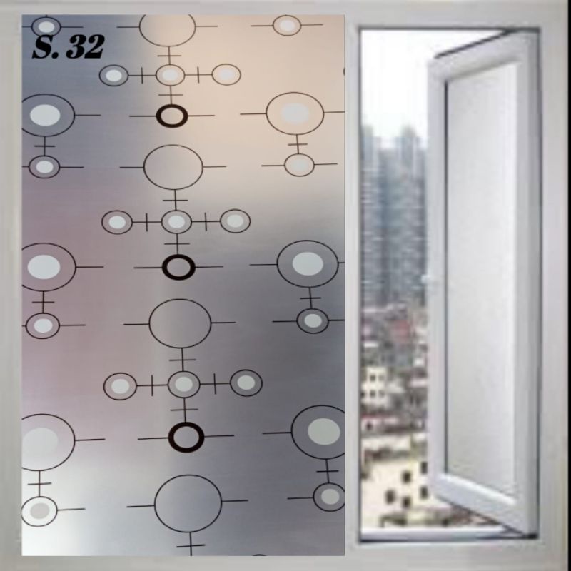 Jual sticker kaca / stiker kaca S32 LEBAR 90 CM PANJANG 50 CM | Shopee ...