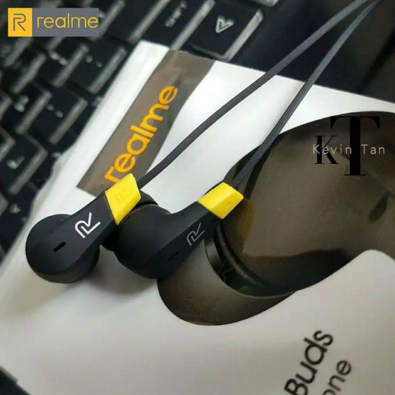 Jual Headset Realme Buds Handsfree Stereo Bass Earphone Headphone + Mic ...