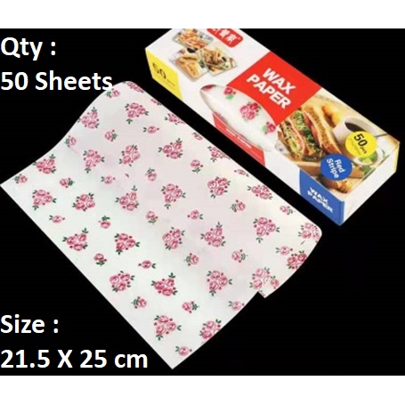 Jual Kertas Roti Wrapper Makanan Baking Paper Wax Paper Burger Sandwich ...