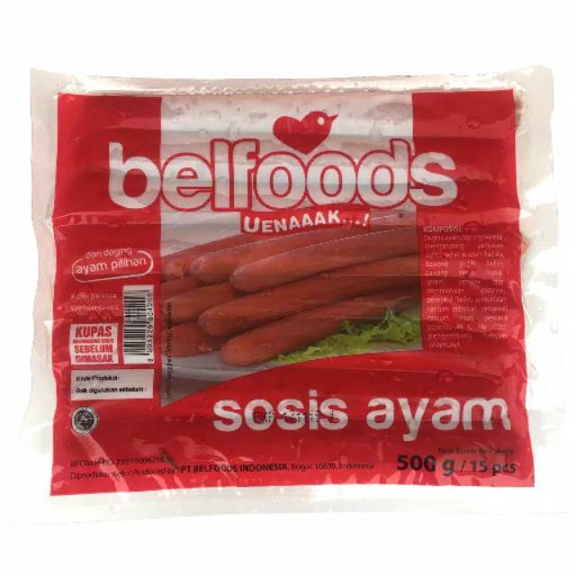 Jual Sosis Ayam Belfoods 500gram 15pcs Shopee Indonesia