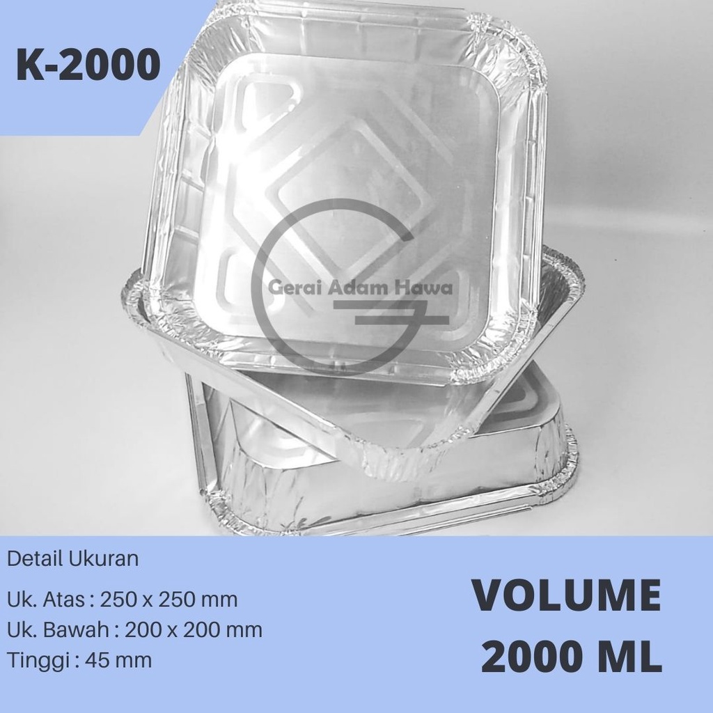 Jual Alumunium Foil K2000 Ukuran 25x25 cm Loyang Aluminium Foil Cup