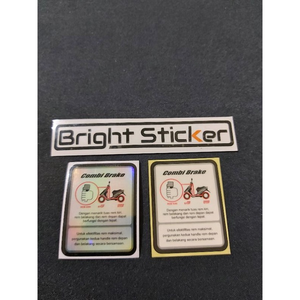 Jual STICKER PERINGATAN COMBI BRAKE PRINCUTT | Shopee Indonesia