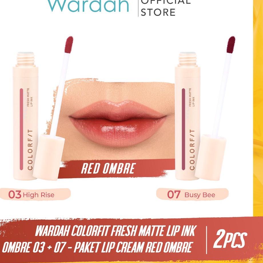 Jual MALL Wardah Colorfit Fresh Matte Lip Ink Ombre - Paket Lip Cream ...