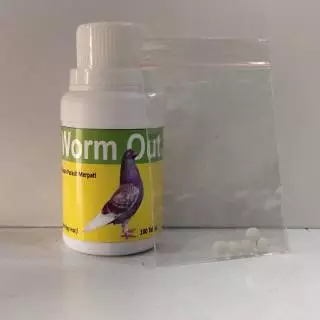 Baron worm out obat cacing khusus merpati jual per tablet 4000