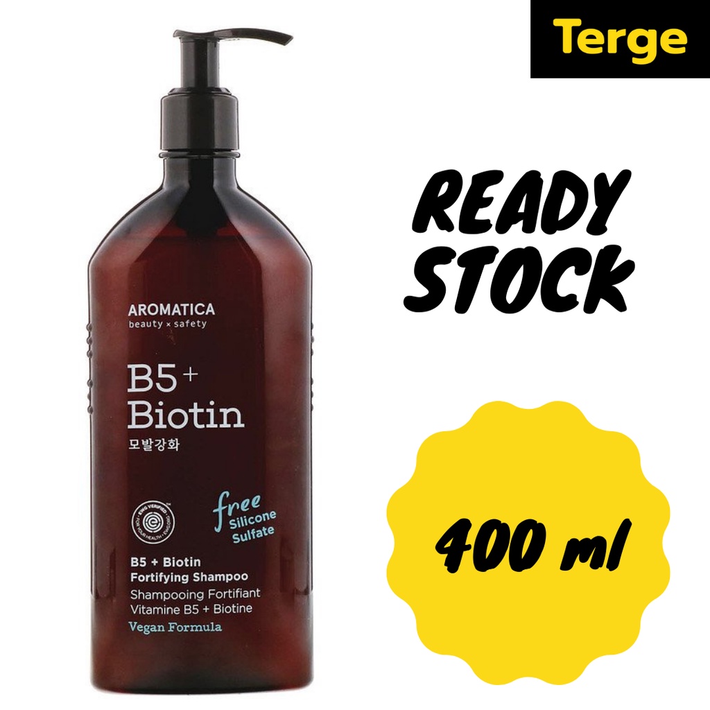 Jual Shampo Penguat Rambut Aromatica B5 + Biotin Fortifying Shampoo 400 ...