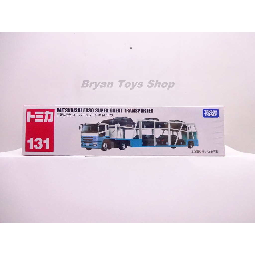 TOMICA #131 MITSUBISHI FUSO SUPER GREAT TRANSPORTER NEW IN BOX