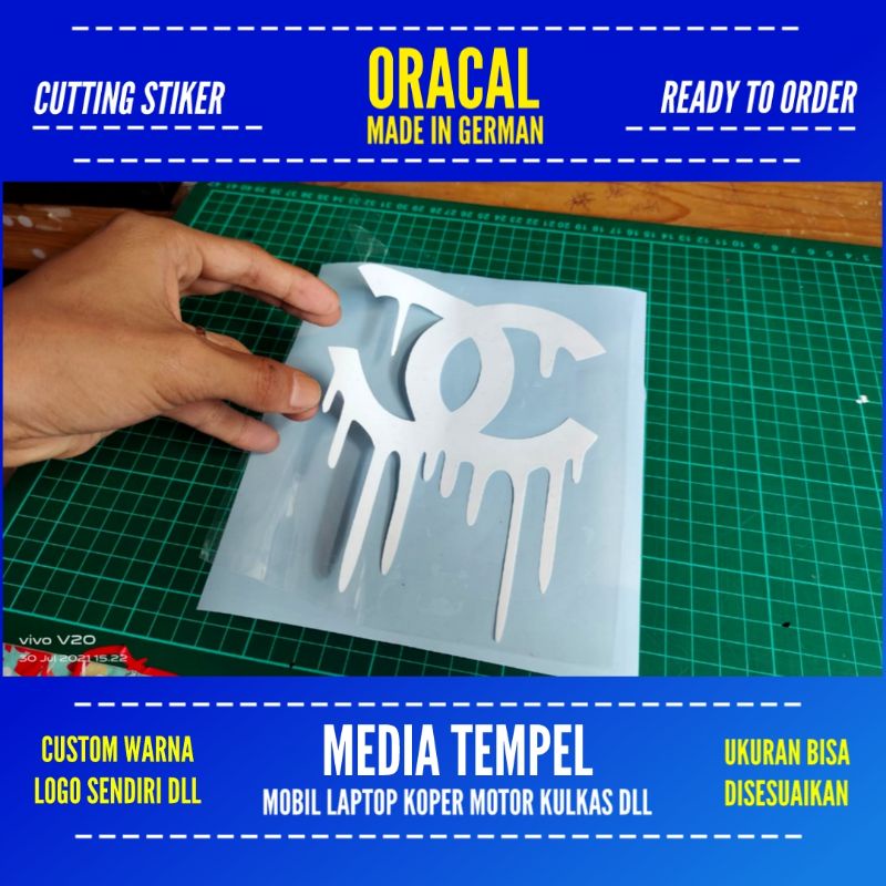 Jual STIKER CHANEL CUTTING CUSTOM BAHAN ORACAL 18CM | Shopee Indonesia