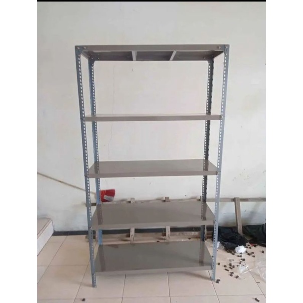 Jual rak besi siku 5 susun | Shopee Indonesia