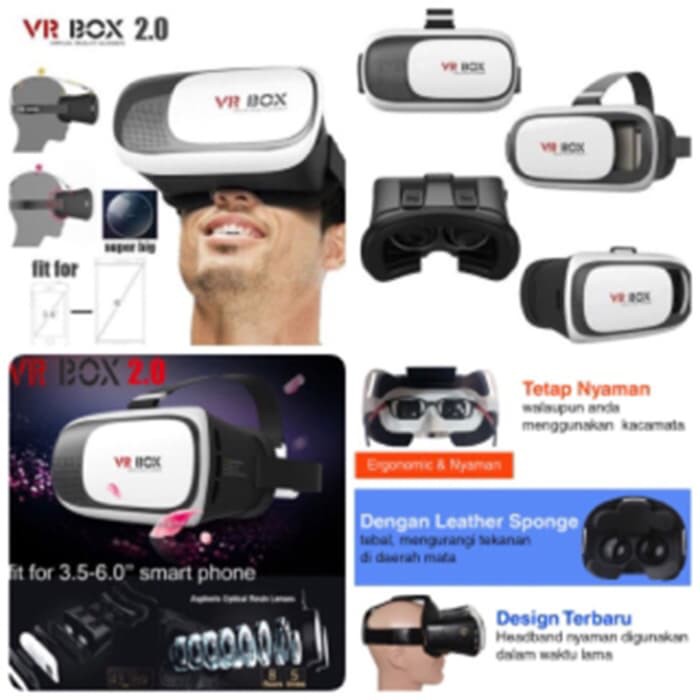 Jual Paket Virtual Reality VR Box 2 + Remote Bluetooth | Shopee Indonesia