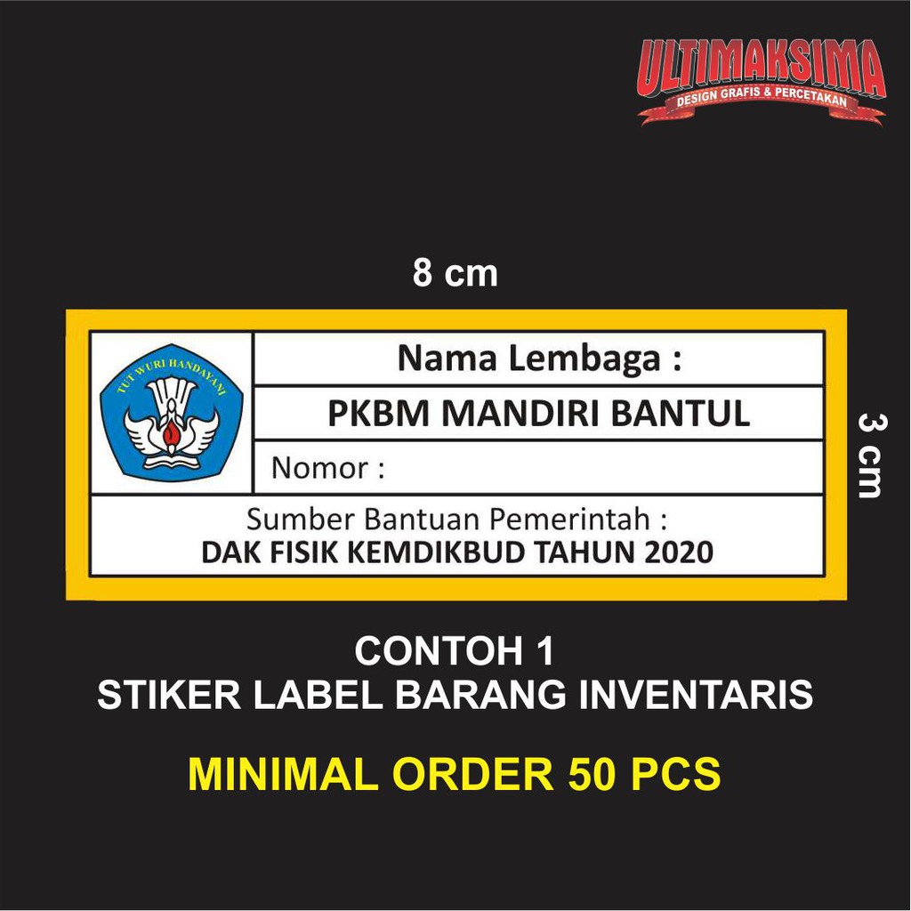 Jual Stiker Cromo Label untuk Barang Inventaris Kantor/Sekolah | Shopee ...