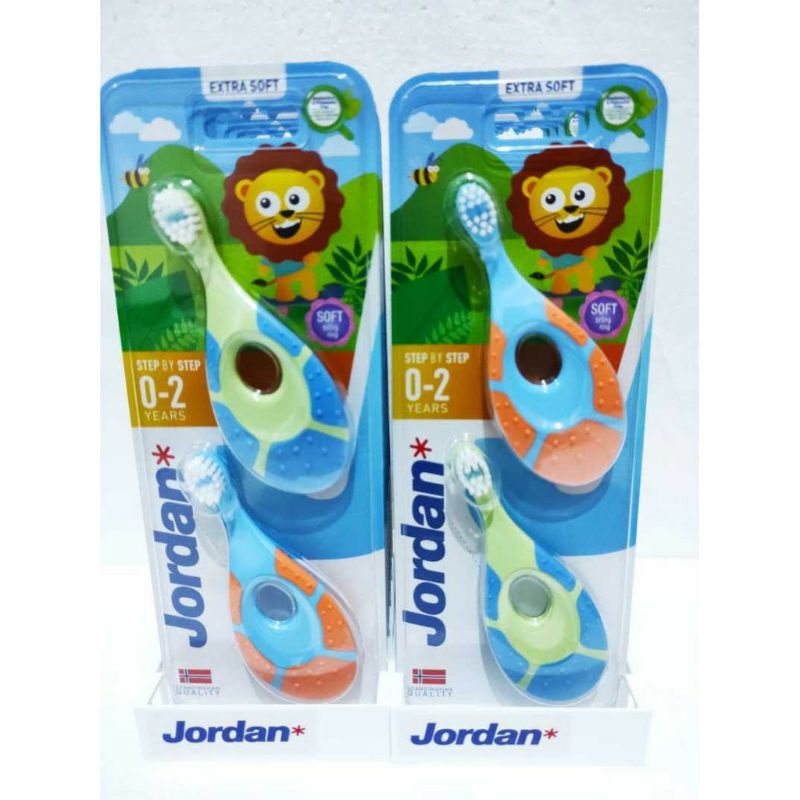 Jual Jordan Kids Step 1 Twin Isi 2 Ekstra Soft (Sikat Gigi bayi 0-2