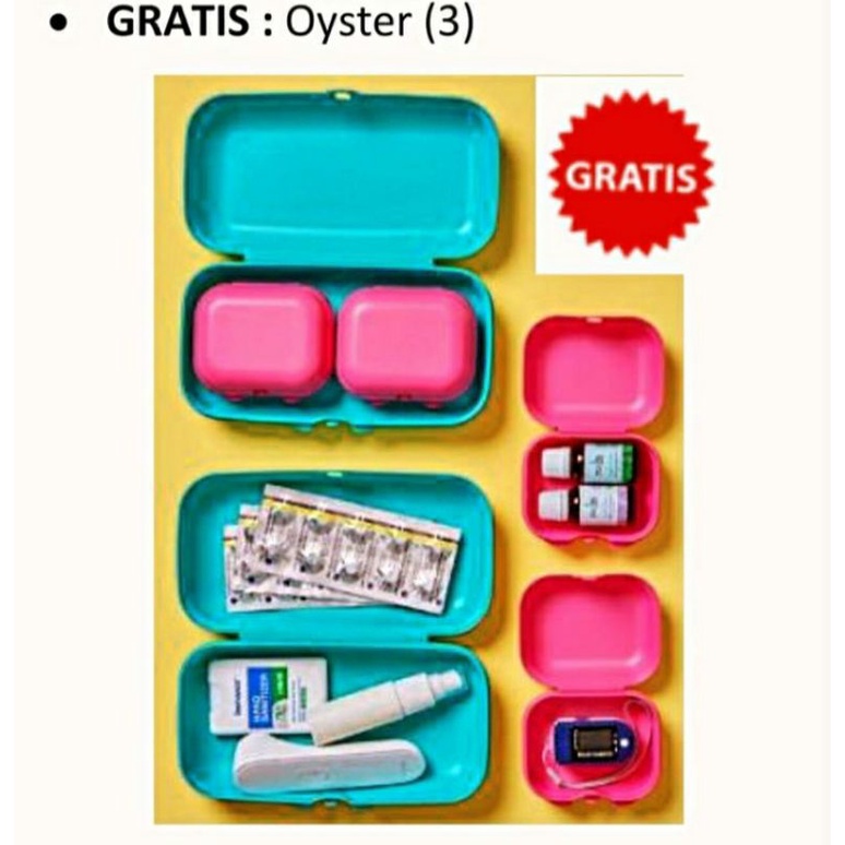 Jual Oyster tempat penyimpanan Tupperware motif polos | Shopee Indonesia