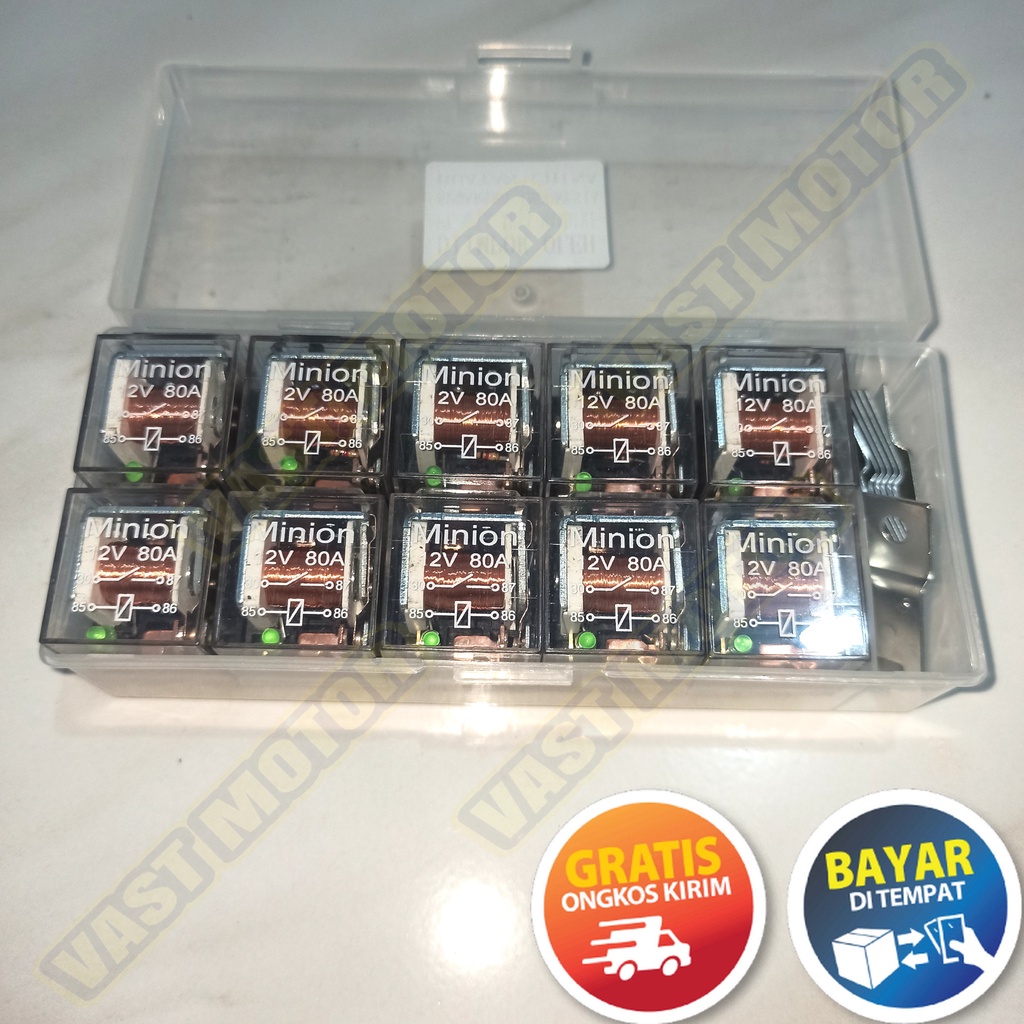 Jual Relay Lampu / Klakson 80 A Relay 4 Kaki 80 Ampere Relay 12 Volt