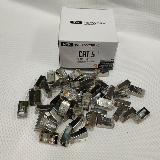 Jual Nyk Conector Rj Cat Ftp Besi Isi Pcs Rj Cat Model Besi Shopee Indonesia