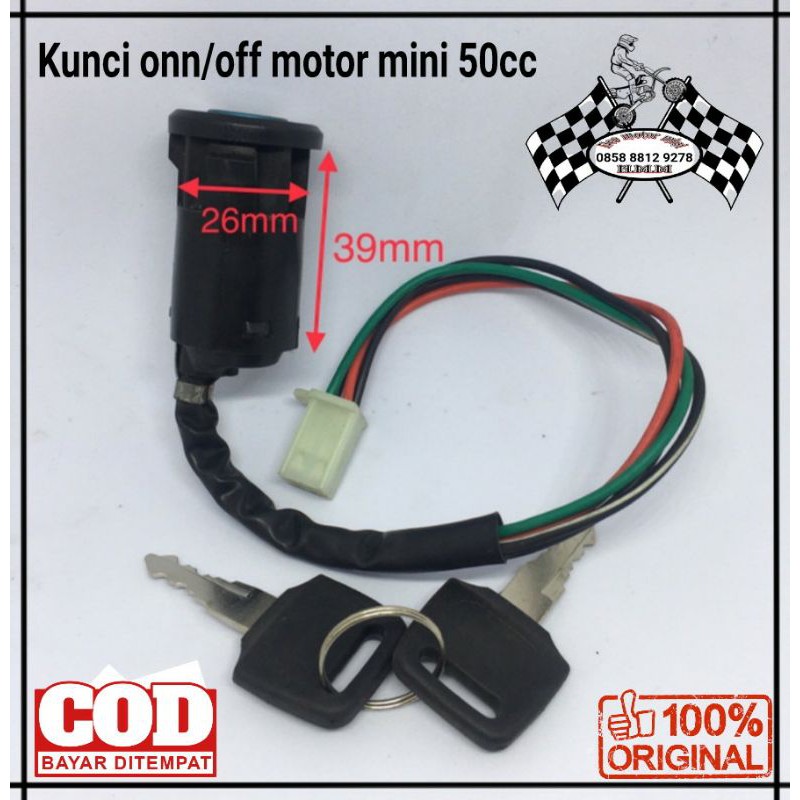 Jual KUNCI KONTAK/KUNCI ON-OFF MOTOR MINI TRAIL/MINI GP/MINI ATV MESIN ...