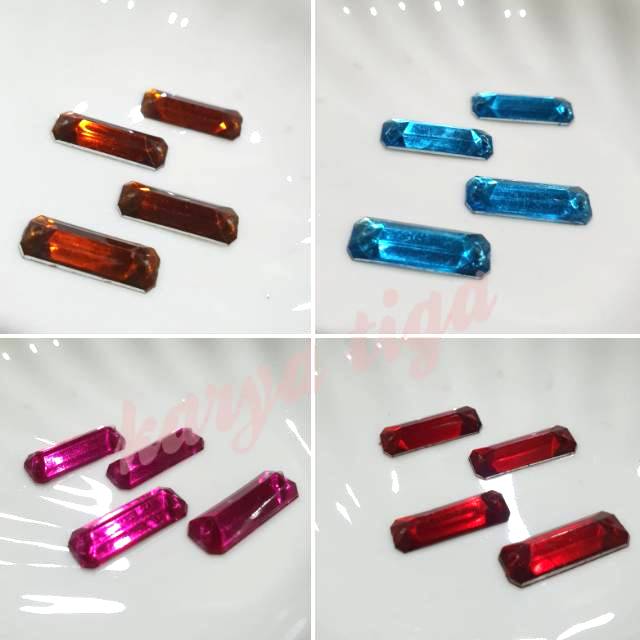 Jual Mote Tempel Jahit Persegi 7x18 Mm 10 Pcs Shopee Indonesia 3048