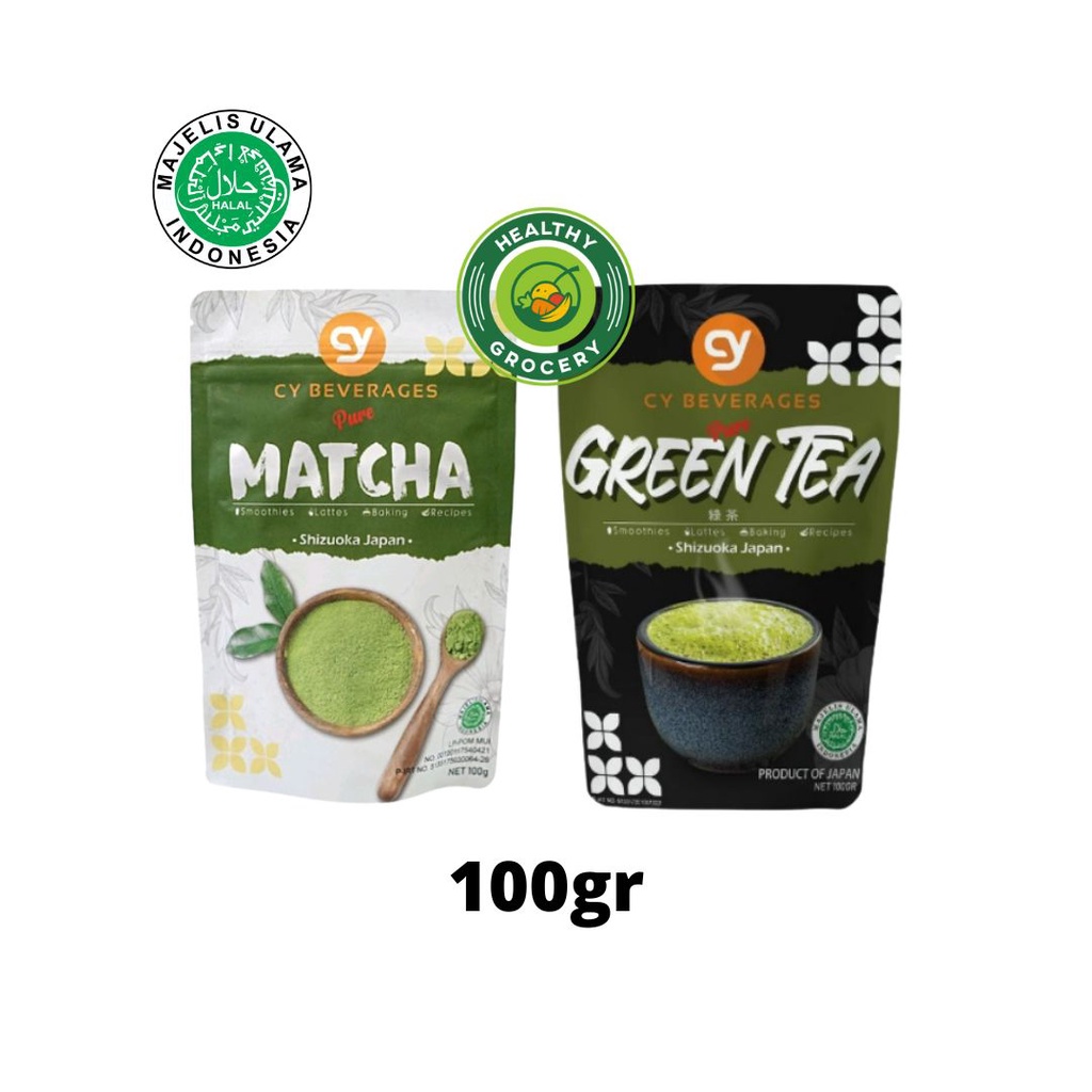 Jual Cy Beverages Pure Matcha / Pure Green Tea 100gr Shopee Indonesia