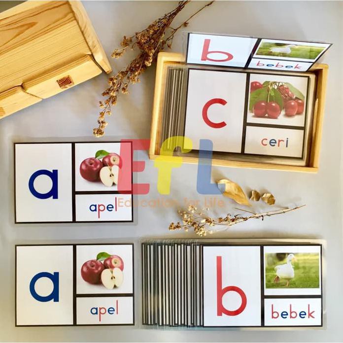 Jual MONTESSORI KARTU FONETIK BERGAMBAR BAHASA INDONESIA | Shopee Indonesia
