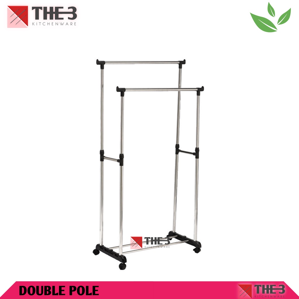 Jual Gantungan Baju Stand Hanger Double Pole Kuat Dan Kokoh Shopee Indonesia