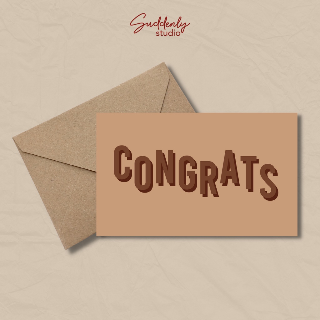 Jual Kartu Ucapan - Congrats - SUDDENLY STUDIO | Shopee Indonesia