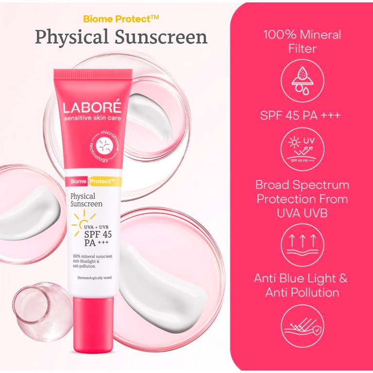 Jual LABORE BiomeProtect Physical Sunscreen 30ml - Mineral Sunscreen ...