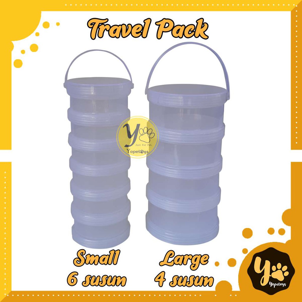 Jual Travel Pack Susun Kecil dan Besar Tempat Makan untuk Hewan ...