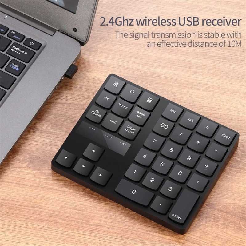 Jual Mini Numeric Keypad Numeric Keypad Numpad Wireless 2.4GHz 35 ...