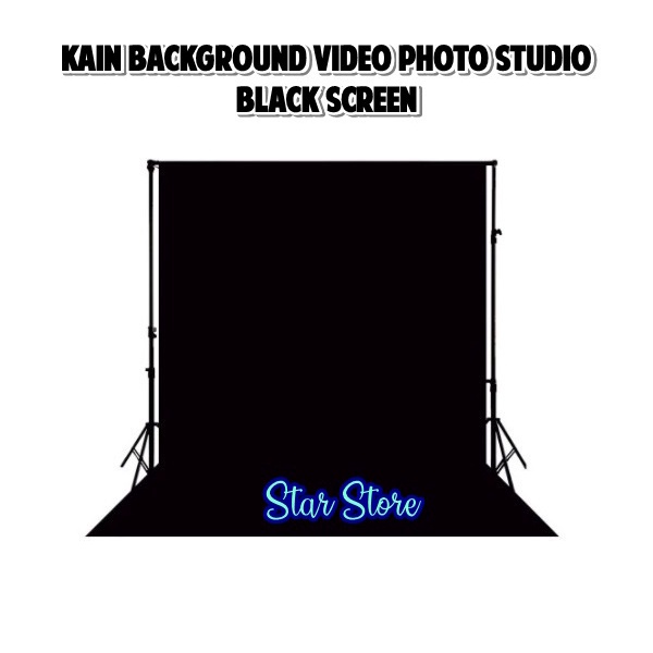 Jual Kain Background Black Screen / Kain Foto Studio Hitam Bahan Tebal ...