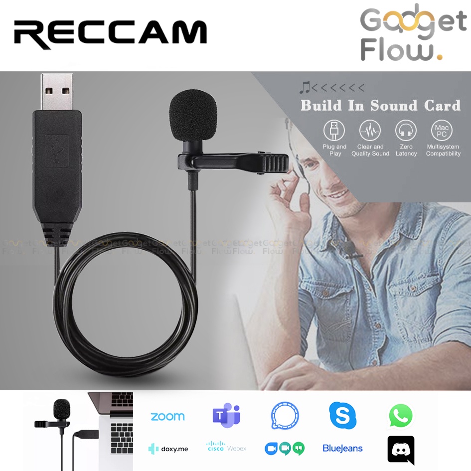 Jual Mic Microphone Clip On USB ANDOER PC Laptop Computer 150cm