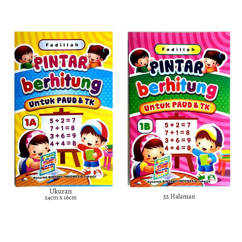 Jual Buku Pintar Berhitung Jilid 1a Dan 1b Untuk Anak PAUD TK Dan Pra ...