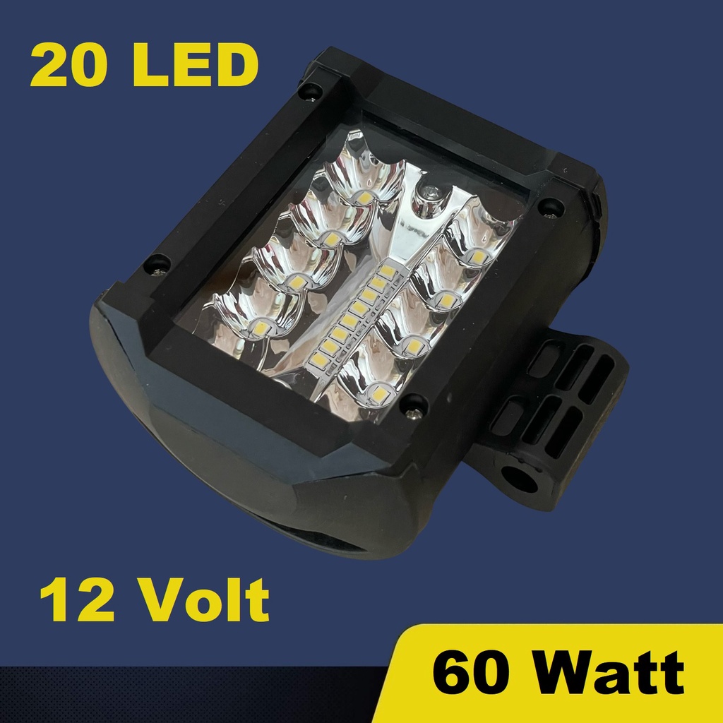 Autovindo Lampu Sorot Tembak LED Bar CWL 20 Titik Mata 60 Watt Motor Mobil 60W 12V Worklight 60 W