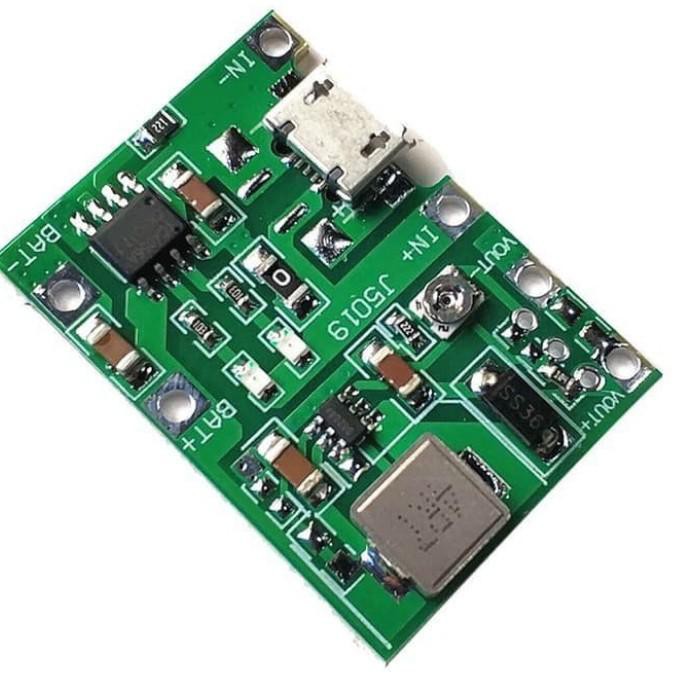 Jual Module charger 18650 TP4056 + module step up boost 3.7v 5v 9v 12v ...