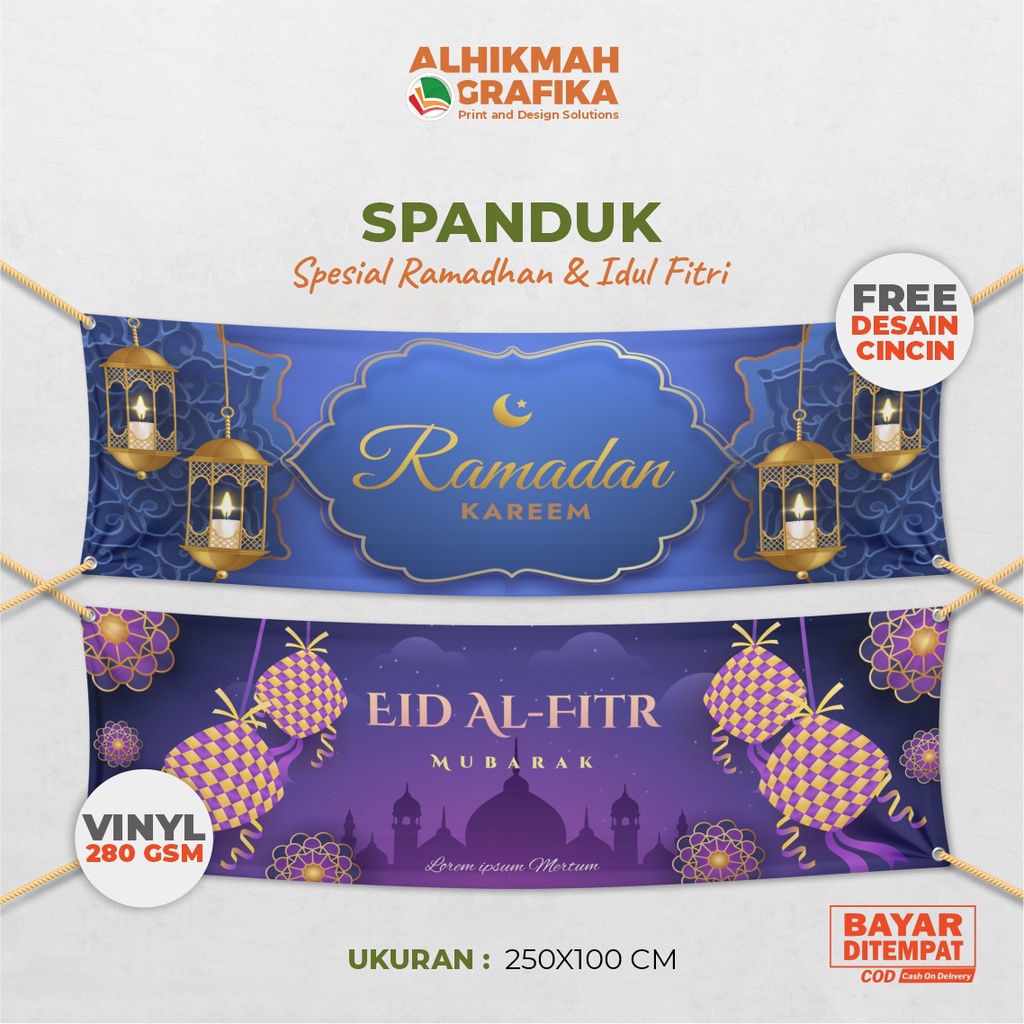 Jual Spanduk Edisi Ramadhan Dan Idul Fitri/Adha Bahan Flexy China 280 ...