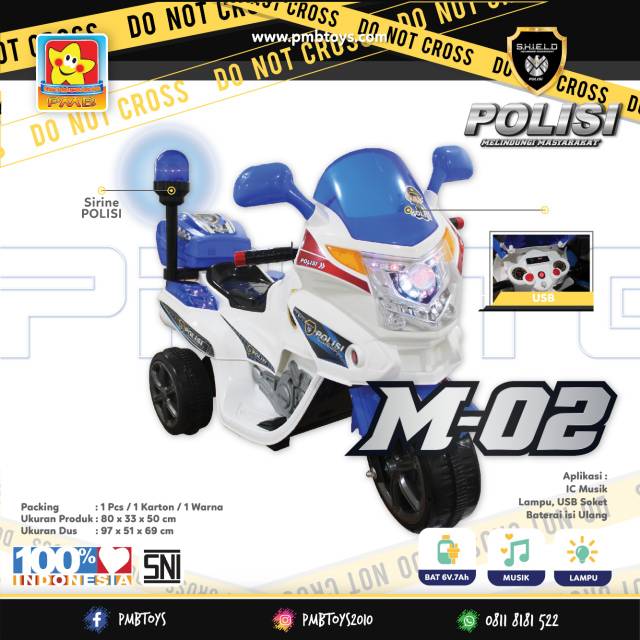 Jual Motor aki polisi M02 PMB | Shopee Indonesia