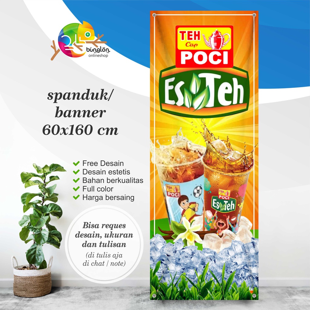 Jual Spanduk Banner Es Teh Poci Fresh Murah Shopee Indonesia 4796