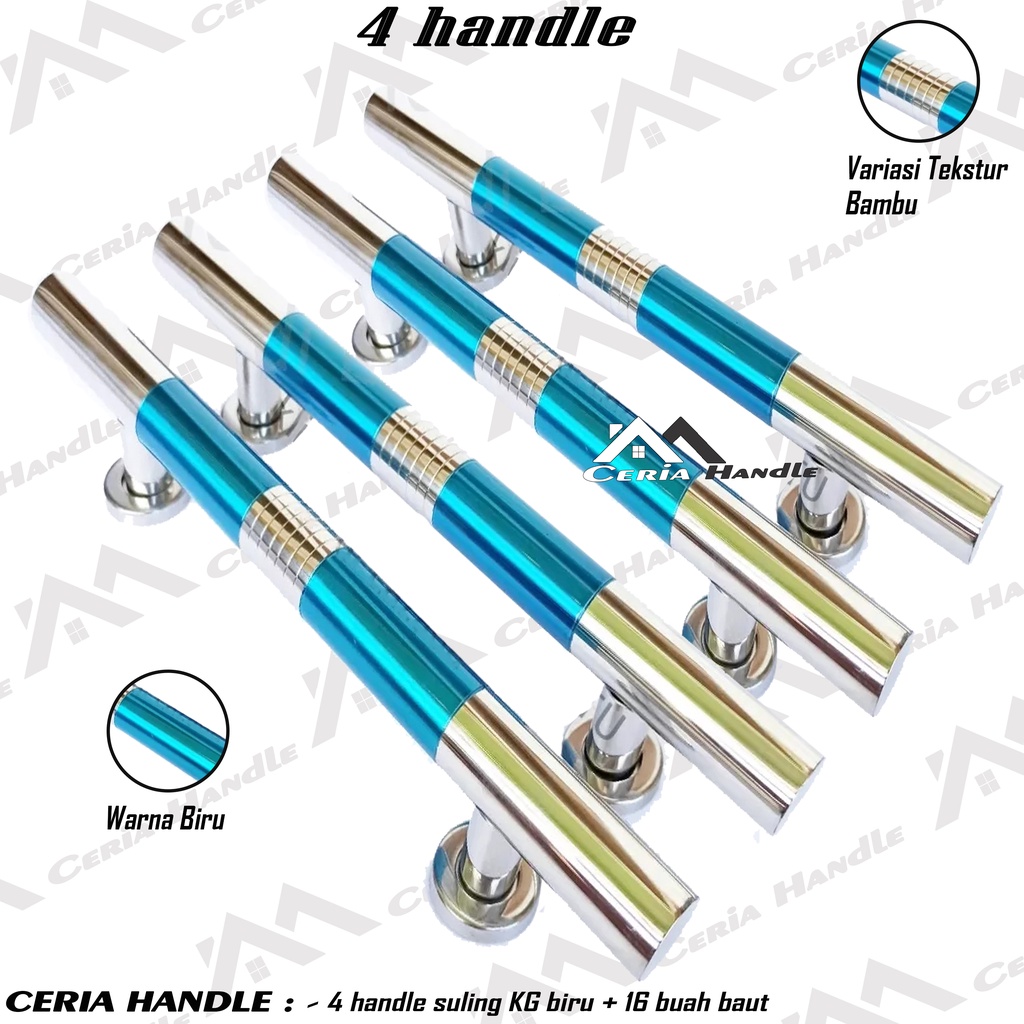 Jual 4 gagang handle pintu minimalis - dua 2 set gagang tarikan pintu