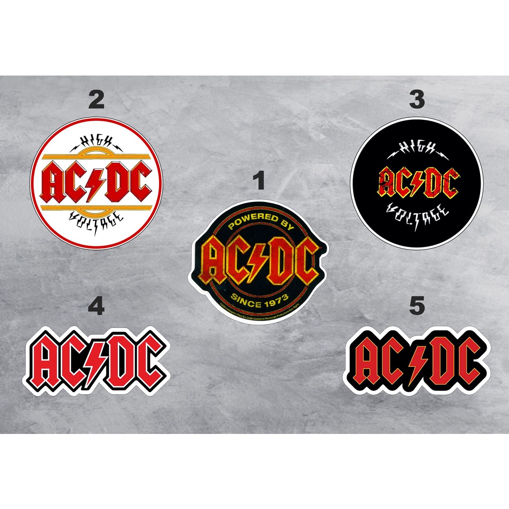 PopArt AC/DC Band Sticker – Vintage Rock Decal – Vinyl, Waterproof – Multicolor