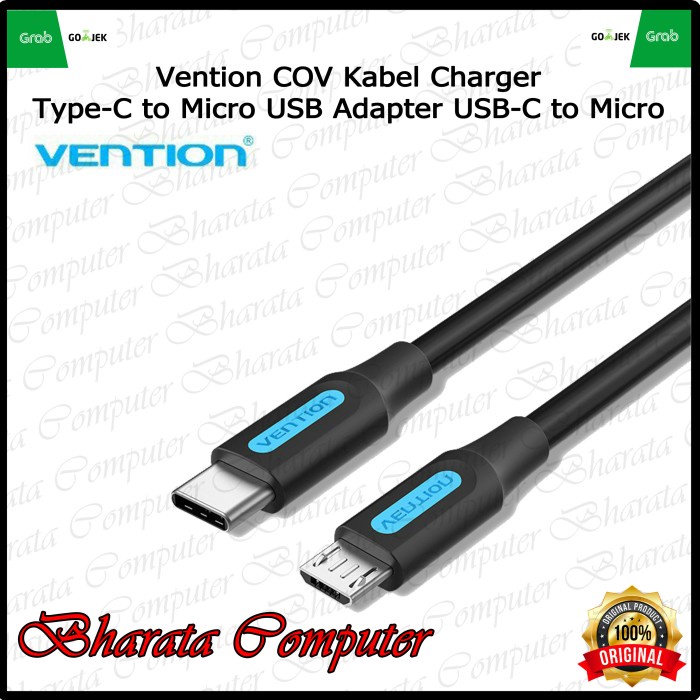 Jual Vention COV Kabel Charger Type-C to Micro USB Adapter USB-C to ...
