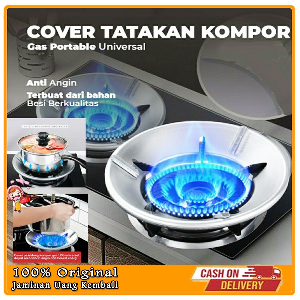 Jual Cover Tatakan Kompor Hemat Gas Anti Angin Nampan Universal Kaki Shopee Indonesia