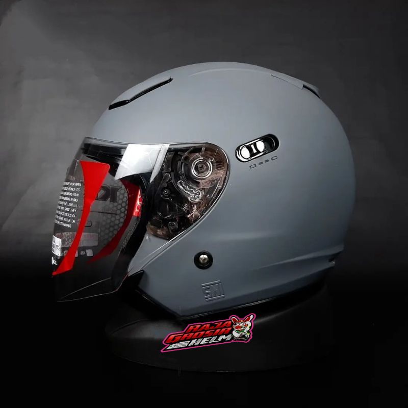 Jual HELM KYT DJ MAXI MATT GORILA GREY DOUBLE VISOR ORIGINAL HELM ...