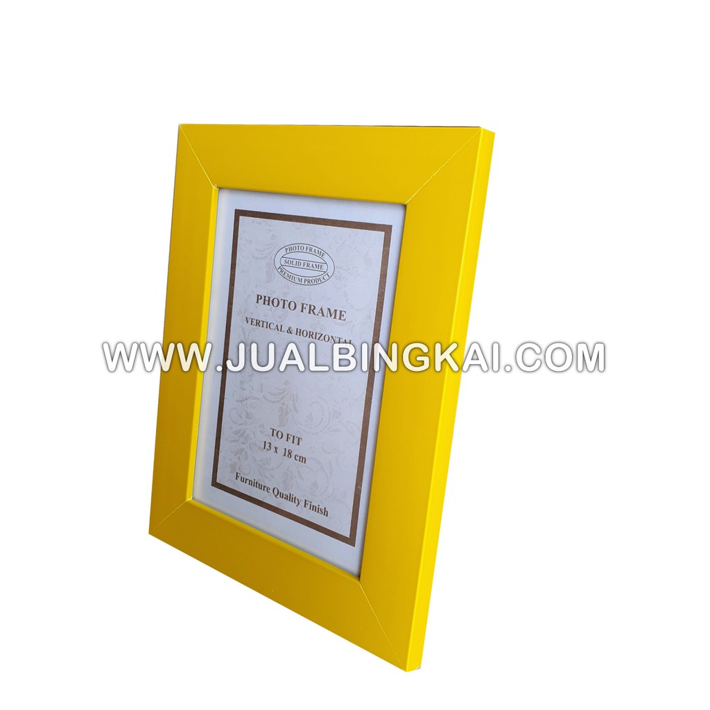 Jual Bingkai Foto 5R Lebar Kuning Photo Frame Yellow Minimalis Pigura ...