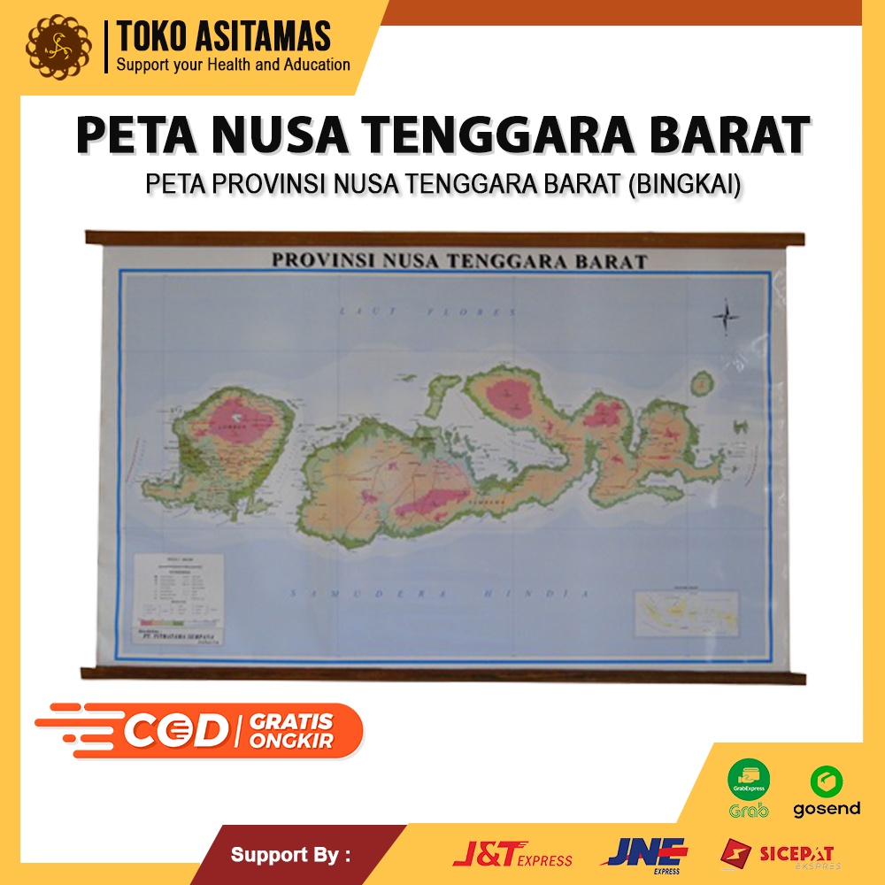 Jual Peta Provinsi Nusa Tenggara Barat (Ntb) (Bingkai) | Shopee Indonesia