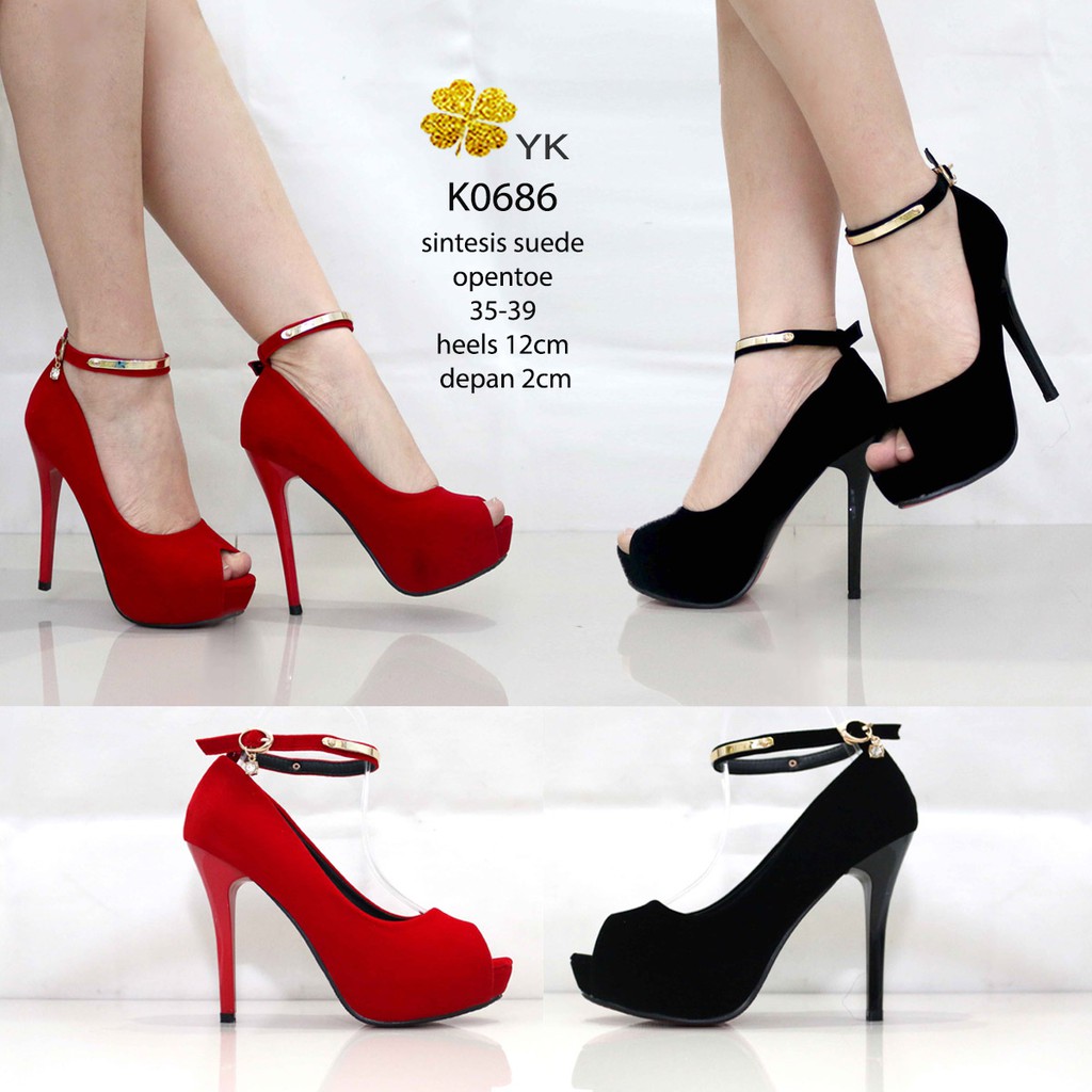 Sepatu heels deals 12 cm