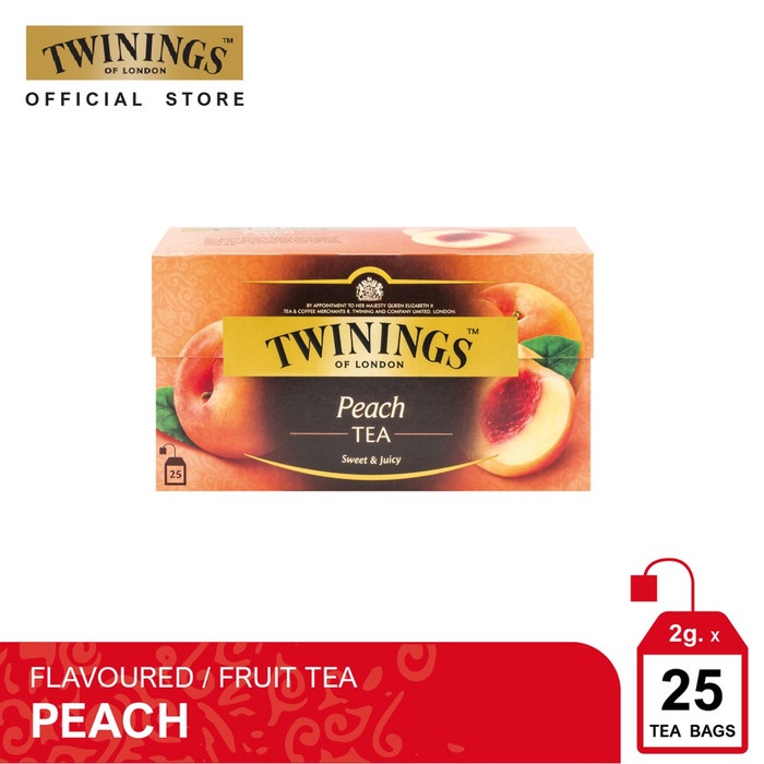 Jual Kemasan Teh Twinings Teh Hitam Celup Rasa Peach Flavoured Tea 25x2gr Teh Kemasan 1528